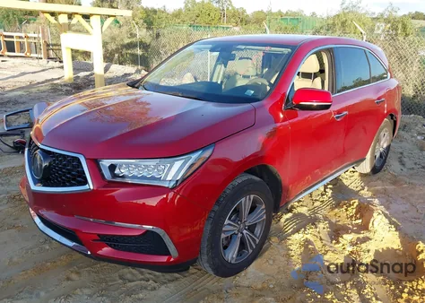 2019 Acura Mdx Standard z USA, uszkodzony, nr VIN 5J8YD3H38KL009796